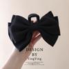 Fábrica de Yiwu Accesorios para el Cabello Estilo Coreano Elegante Moño Negro Pinza para el Cabello Trendy Accesorio para el Cabello de Alta Gama Pinza de Tiburón para Mujer