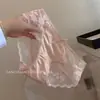 Lencería Fina de Encaje Transpirable Malla Hueca Cintura Media Algodón Puro Entrepierna Tejido de Seda Cómodos Calzones para Mujer Ropa Interior Francesa