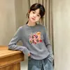 Camiseta Interior Térmica de Felpa Cepillada con Cuello Redondo para Niñas Otoño Invierno Ropa Interior Infantil Top Cálido para Niños Mayores Camiseta con Estampado de Dibujos Animados