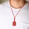 Ágata Roja Natural Doce Signos del Zodiaco Buey, Tigre, Conejo, Dragón, Serpiente, Caballo, Oveja, Mono, Gallo, Perro, Cerdo Colgante de Jade Collar Colgante para Hombres y Mujeres