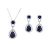 Zhenrong deseja ao AliExpress o melhor vendendo brincos de cristal azul com incrustação de diamante em formato de pingente Baoqin azul escuro temperamento brincos brincos