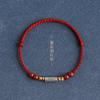 Pulsera de Plata de Ley de Carpa de la Suerte, Tobillera de Hilo Rojo, Cinabrio Natural, Año del Caballo, Año del Zodiaco, Directo del Fabricante