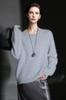 Suéter de Punto sin Costuras de Cuello Redondo Cepillado de Cachemir de Lujo Zhengqite Clothing/Estilo Perezoso Suéter Pulóver Holgado