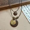 Nova Gargantilha Pingente Estilo Étnico Retrô Chinês Moda Feminina Versátil Longa Acessório de Pescoço Nicho Corrente de Camisola em Camadas