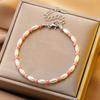 Pulsera de Lazo Europeo y Americano para Mujer, Pulsera de Abeja Mariposa Perla, Pulsera Elegante de Acero Inoxidable de Lujo Ligero, Joyería Transfronteriza