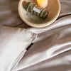Juego de Cama de Verano de Color Sólido Lujo Ligero de Lyocell Tencel de Cuatro Piezas, Colcha Fina de Verano de Alta Gama, Suave, Fresca, Lavable, para Aire Acondicionado