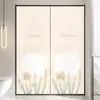 Baño Inodoro Naranja Translúcido Privacidad Anti-Miradas Indiscretas Vidrio Esmerilado Fresco Pegatina Ventana Pegatina de Narciso