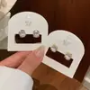 Nuevos Postes de Aretes Ovalados de Circonia Bicolor Dorado y Plateado para Mujer Personalidad Simple Dulce Fresco Sentido del Diseño Moda Versátil Aretes al por Mayor