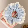 Goma para el pelo con lazo dulce para niñas, elegante goma de encaje para coletas bajas y peinados de moño