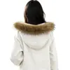 Suministrado directamente por el fabricante, personalizable, multicolor, ojal de hebilla desmontable, ribete universal de pelo sintético de mapache para chaquetas de plumas, sudaderas con capucha y suéteres