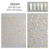 Pegatina para Uñas de Estrella de Cinco Puntas Hueca Adhesiva Plana Versátil Estrella de Cinco Puntas Pegatina para Uñas DIY Joyería Dh569