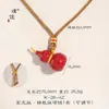 Puzuo Cor Forte que se Mantém Acessórios DIY Banhados a Ouro Pingente de Cabacinha Vermelha Ancola Corrente de Suéter da Sorte Ano Novo Chinês
