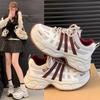 Primavera 2025 Nuevo Zapatos Torre para Mujer Suela Gruesa Combinable Ligero Súper Popular Zapatos Deportivos Casuales Malla Transpirable Zapatos para Correr