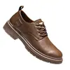 Zapatos Casuales Transfronterizos para Hombre Estilo Británico Zapatos de Negocios Casuales Suela Gruesa Cómoda Transpirables Para Ir al Trabajo Suela Suave Zapatos de Cuero para Hombre
