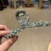 Pasador de Cristal de Diamante Brillante Coreano Pasador para la Parte Posterior de la Cabeza de Mujer Pinza de Tiburón de Gama Alta Pasador Grande Tocado