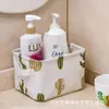 Cesta Plegable de Almacenamiento de Tela de Algodón y Lino Cesta de Almacenamiento de Escritorio Cesta para la Compra Caja de Almacenamiento para Cosméticos Cesta de Almacenamiento Impermeable Hogar