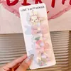 Accesorios para el cabello de niños coreanos Pinzas para el cabello con lazo de flor de dibujos animados Pinzas para el cabello lindas para bebés Paquete de 5 Juego completo Pinzas para el cabello seguras