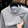 Camisa tipo polo de manga larga de algodón puro transfronteriza para hombre, nueva colección otoño 2026, casual de negocios, transpirable, con cuello camisero, camiseta para hombre al por mayor