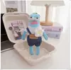 Colgantes de peces geniales, peces flácidos, peces que yacen planos de los residentes de Fondo de Bikini, accesorios para llaveros, chales de Navidad