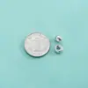 Accesorios de Plata de Ley S925 Cuentas Espaciadoras con Patrón de Hierba Tang Cuentas Rueda con Patrón Vintage 6mm Cuentas Sueltas Pulsera de Cuerda Trenzada DIY Joyería con Cuentas