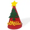 Chapéus de Natal de feltro transfronteiriços, Chapéus de feltro pontudos do Papai Noel, Chapéus infantis de desenho animado feitos à mão para DIY, Chapéus decorativos de Natal