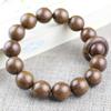 Pulseras de sándalo con borde dorado 2.0 cuentas sumergidas 108 pulseras de madera nanmu con borde dorado tipo texto para hombres y mujeres joyería
