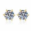 Brincos Cruzados de Seis Garras para Mulheres Prata Esterlina S925 Brincos Parafusos Espirais Tampões de Ouvido Acessórios de Brincos de Moissanite Fábrica Atacado