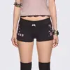Shorts Feminino Sexy Slim-Fit Estilo Hot Girl Estampa Geométrica Retrô Laço Verão Transfronteiriço Fofo Desenho Animado