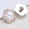 Botones Plásticos Electroplateados al por Mayor para Abrigos de Peluche y Camisas de Mujer, Botones Redondos de Perla Diamantada de Alta Gama Estilo Pequeño Fragancia