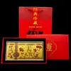 Ano do Cavalo Nota de Ouro Cem Yuan Folha de Ouro Nota Comemorativa Caixa de Acrílico Envelope Vermelho Seguro Festival Bancário Presente de Promoção