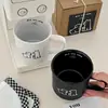 Taza de Cerámica Personalizada con Logo, Perro de Dibujos Animados Lindo, Esmalte de Imitación, Taza para Café y Leche, Se Puede Personalizar, Caja de Regalo