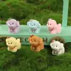 Boneco de Cachorro de Resina Estéreo de Desenho Animado DIY Decoração para Carro, Mesa, Acessórios de Chaveiro