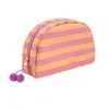Nueva Bolsa de Maquillaje Rayada con Conchas Organizador Portátil de Artículos de Tocador Bolsa Pequeña de Lavado para Viaje Bolsa de Gran Capacidad
