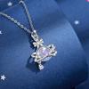 Collar Planeta Plata Esterlina 925 moda mujer versátil piedra de cristal estrella cadena clavícula Qixi estilo ins colgante Saturno
