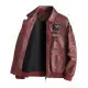 Chaqueta de Cuero para Hombre 2024 Elegante Nueva Primavera 2023 Bordado Indio Cuello de Béisbol Chaqueta de Cuero Delgado para Motociclista