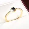 Fábrica de Joyería Dongdi Anillo de Zirconia Colorido de Moda Simple Versátil Girasol Anillo para Mujer Joyería al por Mayor Artículo Popular Transfronterizo