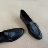Mocasines de moda estilo británico con tacón grueso para mujer, nuevos zapatos versátiles retro para commuting otoño 2026 para mujer