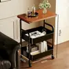 Carrinho Móvel Simples, Mesa de Cabeceira Retrô, Rack de Armazenamento, Mesa de Centro para Sala de Estar, Mesa Lateral para Sofá, Rack de Armazenamento, Mesa de Jantar