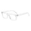 Gafas de montura cuadrada para hombre con decoración de remaches, montura de gafas de moda estilo callejero moderno, gafas versátiles de estilo retro clásico sin graduación