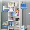 Estantería de madera maciza hecha a medida, armario de almacenamiento de pie, vitrina simple estilo nórdico, armario de almacenamiento, armario doméstico para guardar artículos.