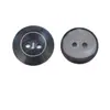 Botones de resina de dos agujeros cóncavos con borde biselado para pantalones, trajes, camisas, pantalones, ropa, suéteres, gabardinas y abrigos