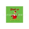 Decoraciones de Fiesta Temáticas del Grinch Verde, Banderines de Monstruo Peludo Verde, Platos de Papel, Servilletas de Papel, Vajilla Infantil para las Fiestas Navideñas
