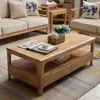 Mesa de centro de madera maciza para sala de estar, apartamento pequeño moderno, uso doméstico simple, mesa de té rectangular nórdica con cajones