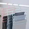 Estante Creativo Multifuncional Engrosado de Cinco Capas para Pantalones, Tendedero, Estante de Almacenamiento de Pantalones Multicapa Ahorrador de Espacio Antideslizante para Armarios