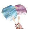 Juego Completo de Materiales para Pintura a la Laca Kit DIY Herramientas Papel Abanico en Blanco de Laca Papel de Arroz Abanico de Laca
