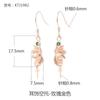 Aretes de Plata Esterlina S925 Gancho para la Oreja Kongtogu Fagin Accesorios para Aretes Perla Imitación Línea para la Oreja Aretes Colgantes de Plata Diy Colgante Vacío