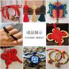 Corda de nó chinês Não. 7 corda trançada vermelha feita à mão linha vermelha acessórios de joalheria DIY pulseira pulseira colar corda com miçangas