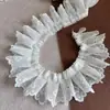 Ribete de encaje con volantes en forma de corazón blanco y negro de 5 cm de ancho Ropa Lolita vestido de muñeca accesorios para juguetes decoración de tela