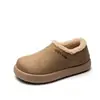 Novas Pantufas de Algodão de Solado Grosso Tudo Incluído de Inverno para Mulheres, Superfície de Veludo Fosco, Sapatos Preguiçosos Quentes, Roupa para Casa, Roupa para Exterior, Antiderrapante, Grande