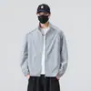 2026 Nova Jaqueta Masculina com Lapela Verão Solta Casual Simples Versátil Tendência Roupa Masculina com Proteção Solar